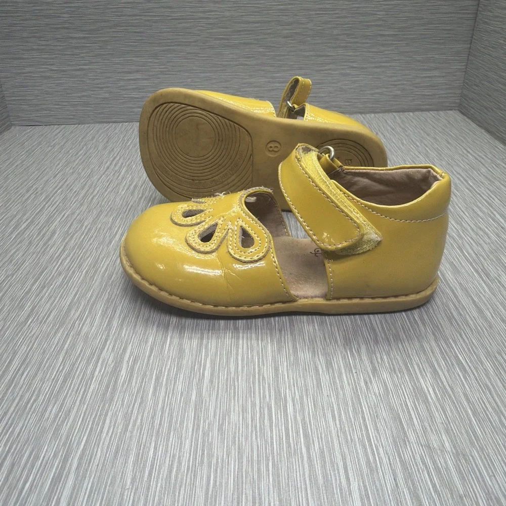 Livie & Luca Girls‎ Patent Leather Mary Jane Shoes Yellow Size 8